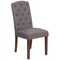 Flash Furniture 38.5" Gray Upholstered Parsons Chair with Button Tufted Panel Back